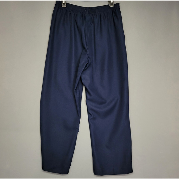 Alfred Dunner Straight Leg Pants Slacks Womens 16 Navy Blue Elastic Waist New - Picture 10 of 11